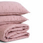 Old Rose 300TC Fine Cotton Quilted Bed Set – Diamond Pattern Tuck Quilting