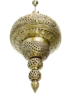 Moroccan Style Royal Brass Pendant Light close up