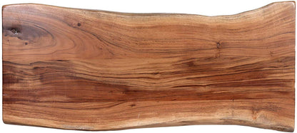 Hairpin Natural Live Edge Wood with Metal 48" Bench