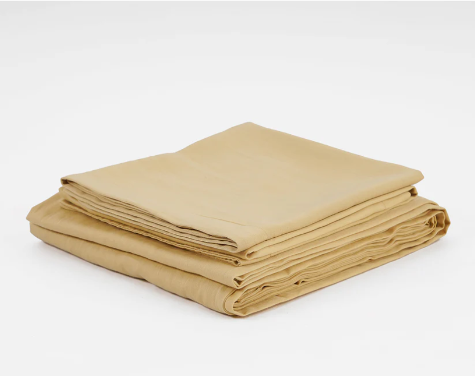 BEIGE 300TC flat sheet set, premium pure cotton satin, Sizes available