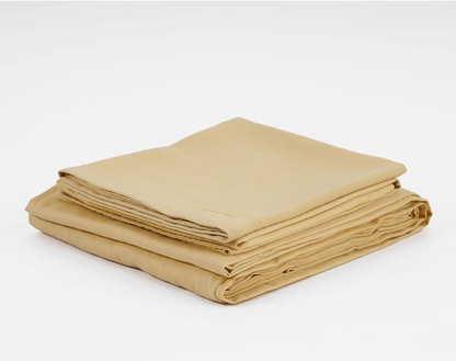 BEIGE 300TC flat sheet set, premium pure cotton satin, Sizes available