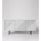 Charcoal White Mango Wood Sideboard with Adjustable Shelves