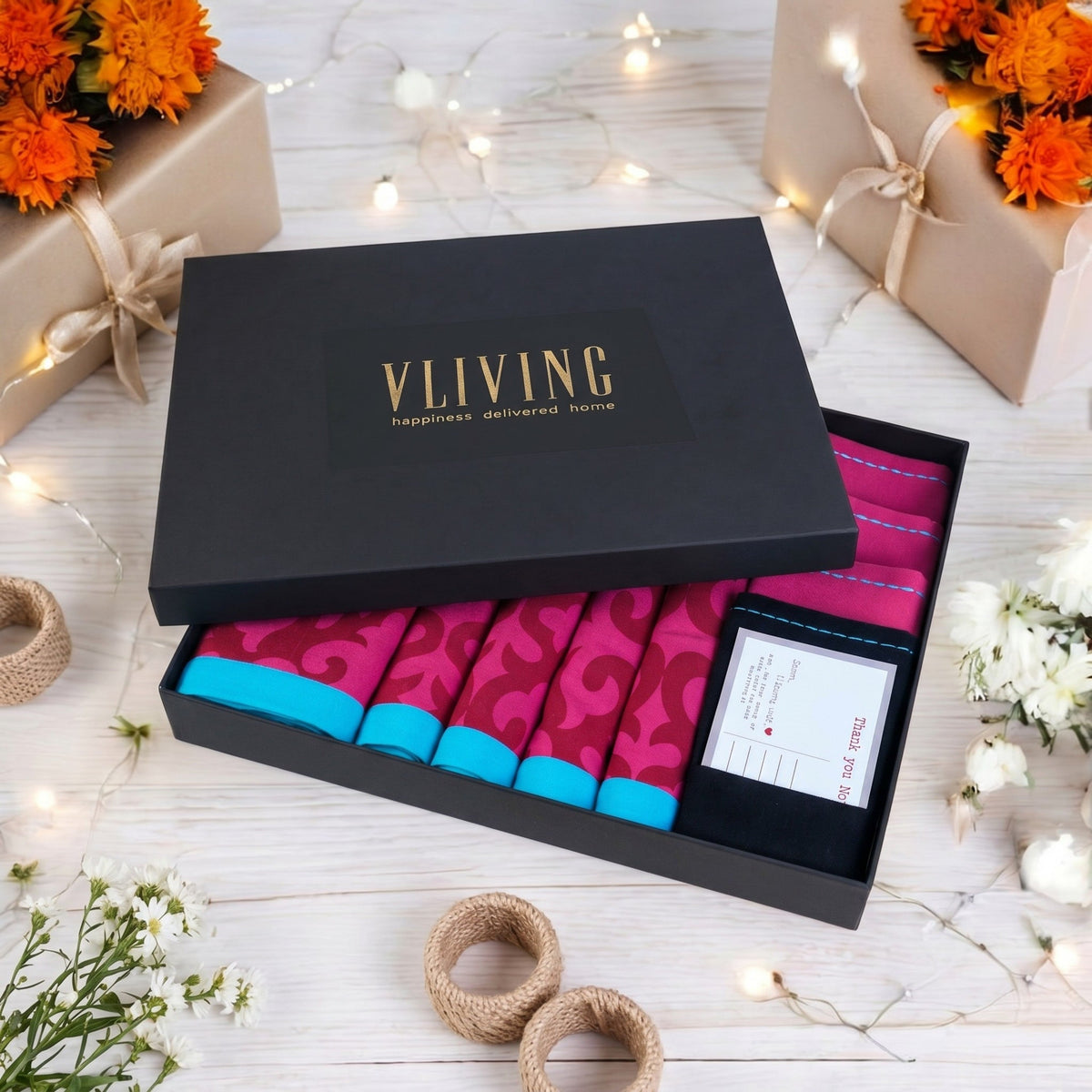 Shyrdak Table Linen Gift Pack | Fuschia & Turquoise | 3 Combinations Available