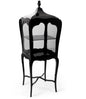 Elegant Black Gloss Mahogany Princess Carriage Display Case with Glass Panels