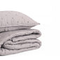 Concrete Grey 300TC Fine Cotton Quilted Bed Set – Diamond Pattern Tuck Quilting
