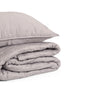 Concrete Grey 300TC Fine Cotton Quilted Bed Set – Diamond Pattern Tuck Quilting