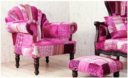 Pink Peacock Sofa side view