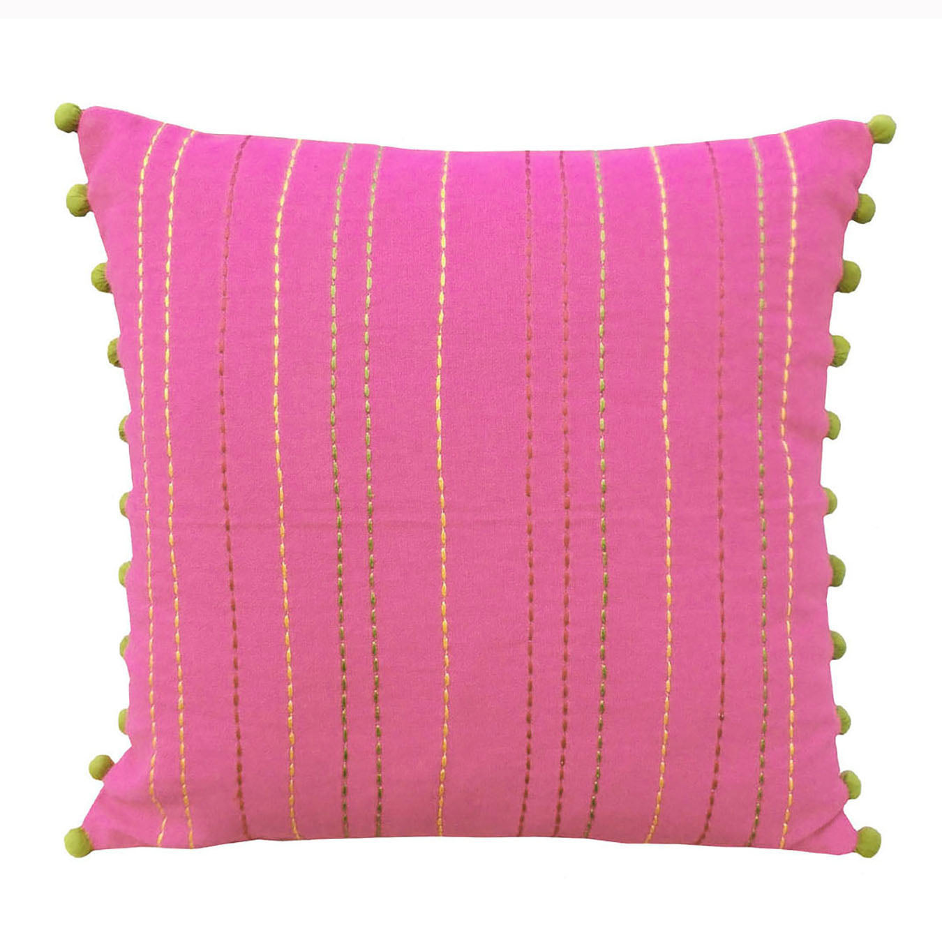 Vliving Stylized Pink Rice Stitch Cushion Cover 20x20