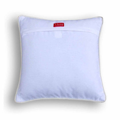 Festive Christmas Snowflakes Cushion Cover with Linen Velvet Blend