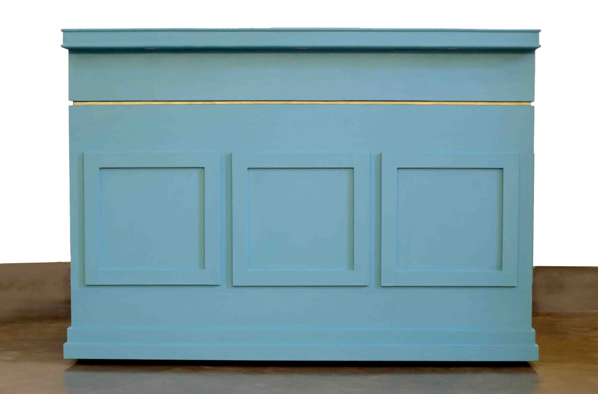 Kitchen cabinet with lights front view