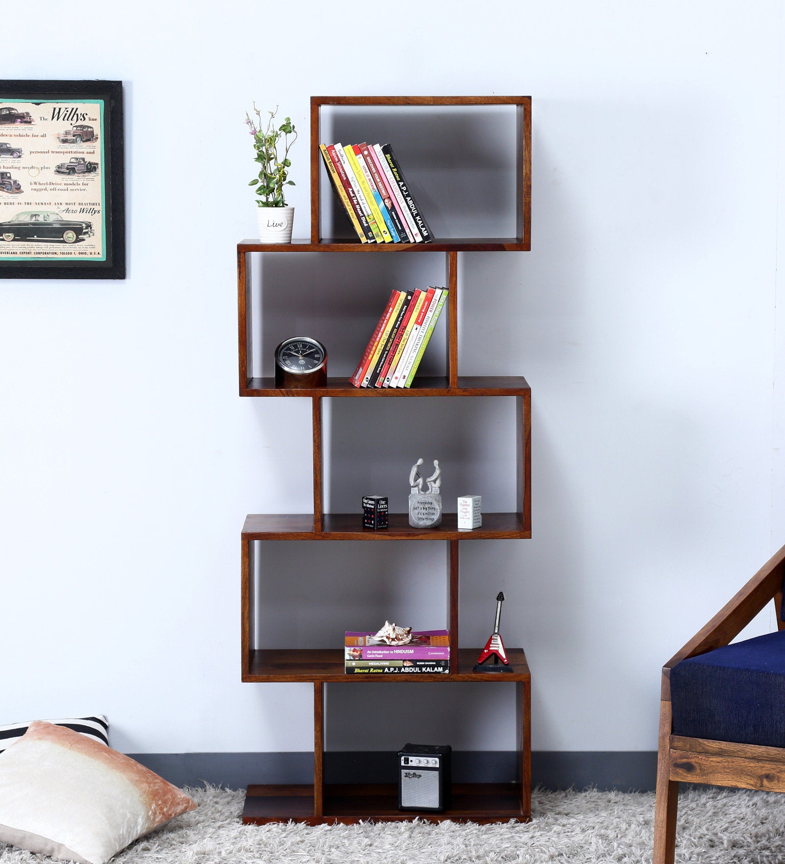 Fairmont Book Shelf Unit in Provincial Teak Finish