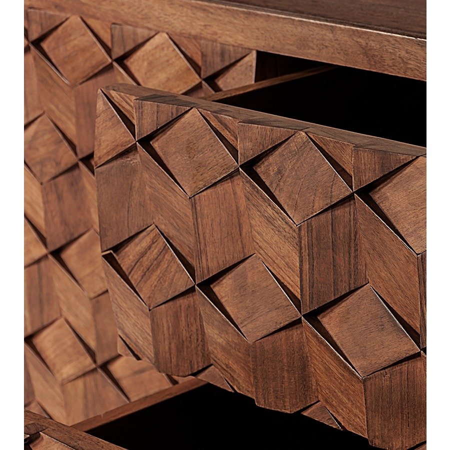 Terning Acacia Sideboard Walnut Lite Finish Indoor Outdoor Storage