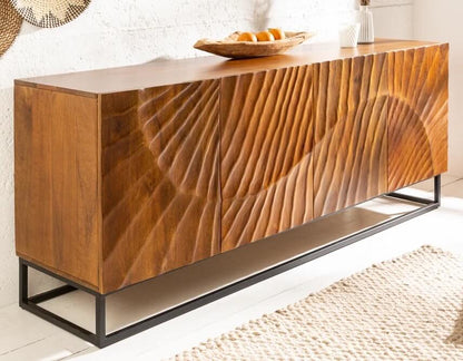 water ripple inspired 4 door sideboard