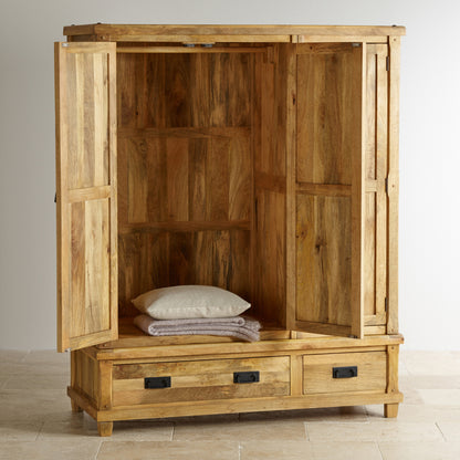 solid mango wood wardrobe