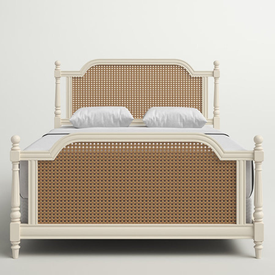 White Deco Sheesham Bed