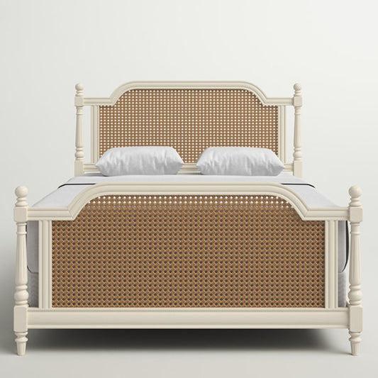 White Deco Sheesham Bed