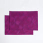Kashidakaari Plum Placemat | Modern Retro Geometric Embroidery | 100% Cotton