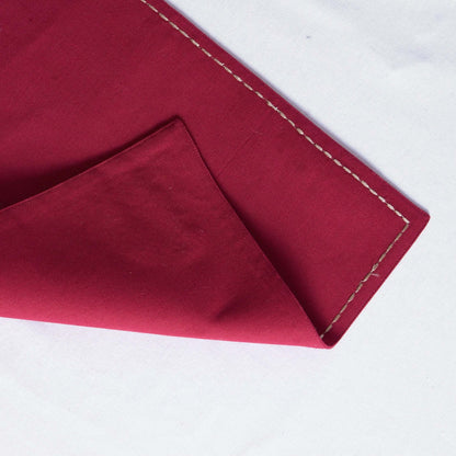 Maroon Suzani Embroidered Cotton Table Mat Set – Floral Elegance