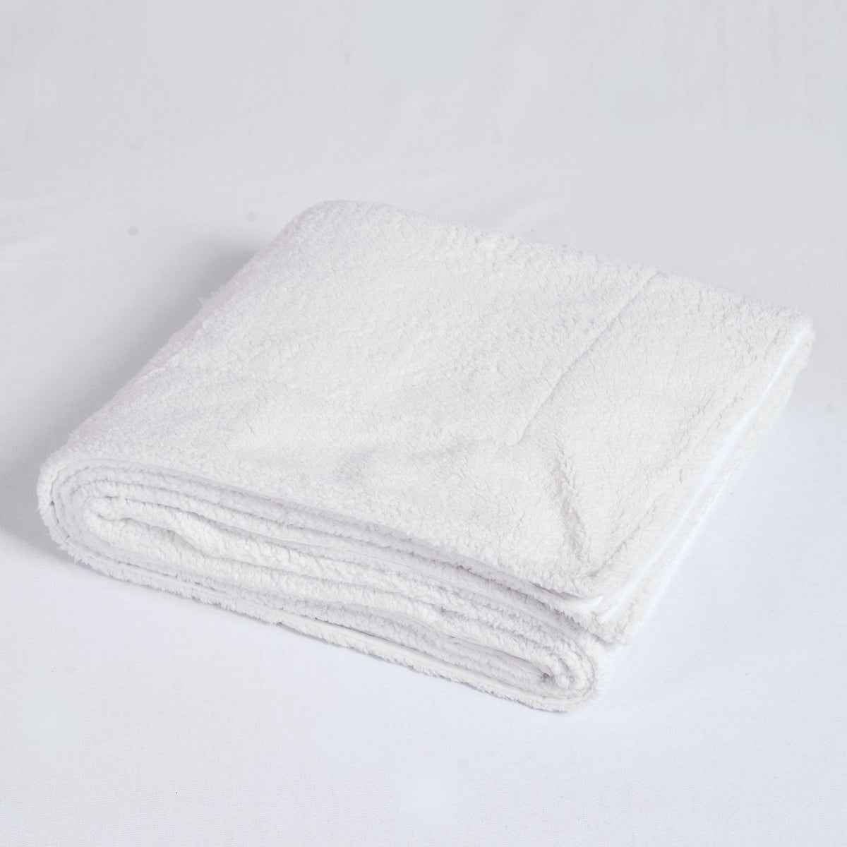 Snow White Parka Faux Fur Throw Blanket | 50 × 60 inches | Faux Suede Back