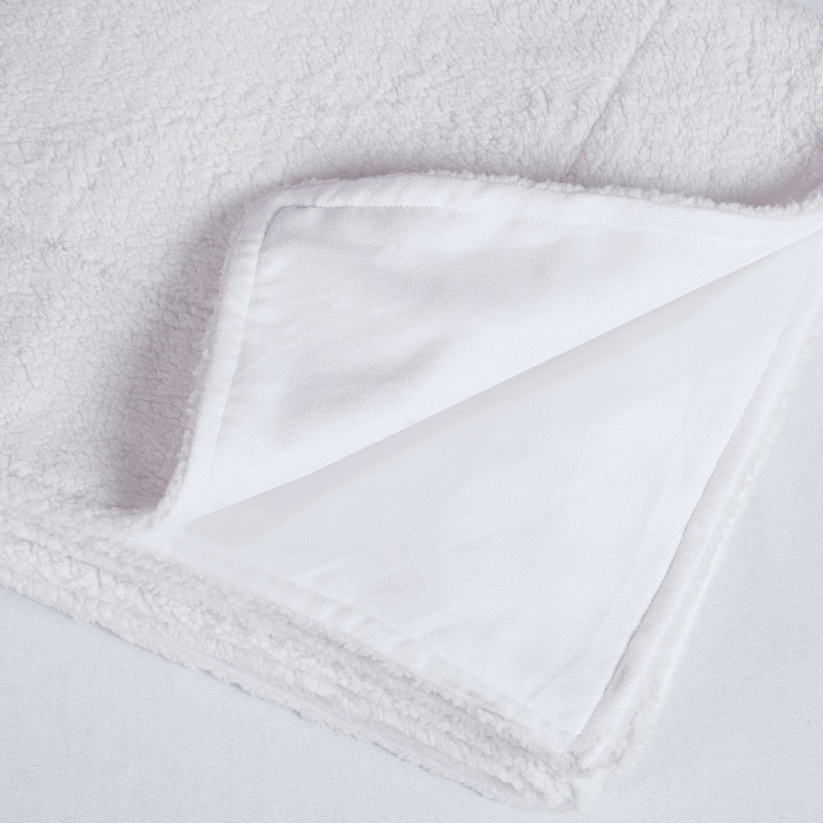 Snow White Parka Faux Fur Throw Blanket | 50 × 60 inches | Faux Suede Back