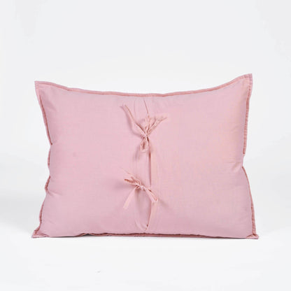 SALMON PINK colour handmade Kantha cotton Quilted pillow cases, Sizes available