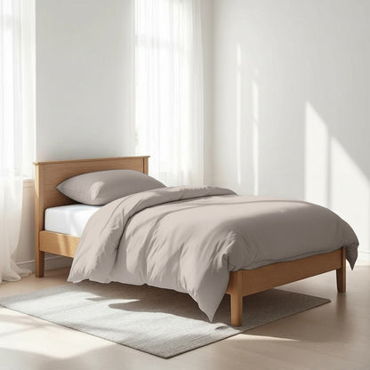 CONCRETE GREY - 300TC Cotton Duvet Cover Set With Pillowcases