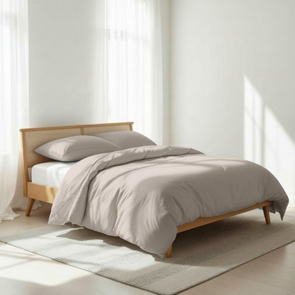 CONCRETE GREY - 300TC Cotton Duvet Cover Set With Pillowcases