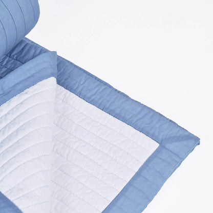 DENIM BLUE Quilted Bed Blanket For All Seasons