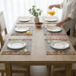 FOLK - Embroidered Linen Kilim Patterned Table Mat Sets