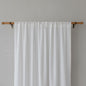 White Pure Linen Curtain Panel With Hanging options