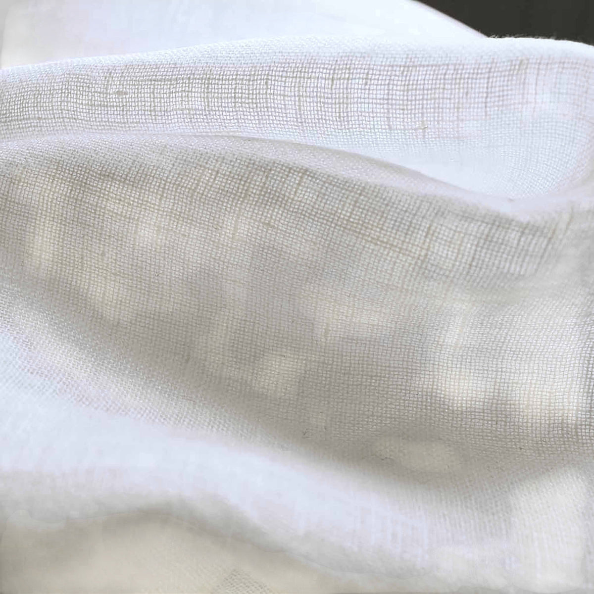 White Pure Linen Curtain Panel With Hanging options