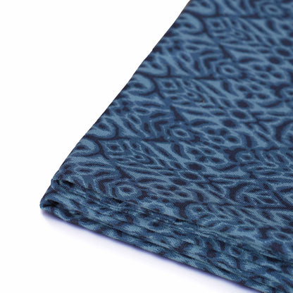 Indigo Ikat Print Cotton Duck Tablecloth – Multiple Sizes for Dining