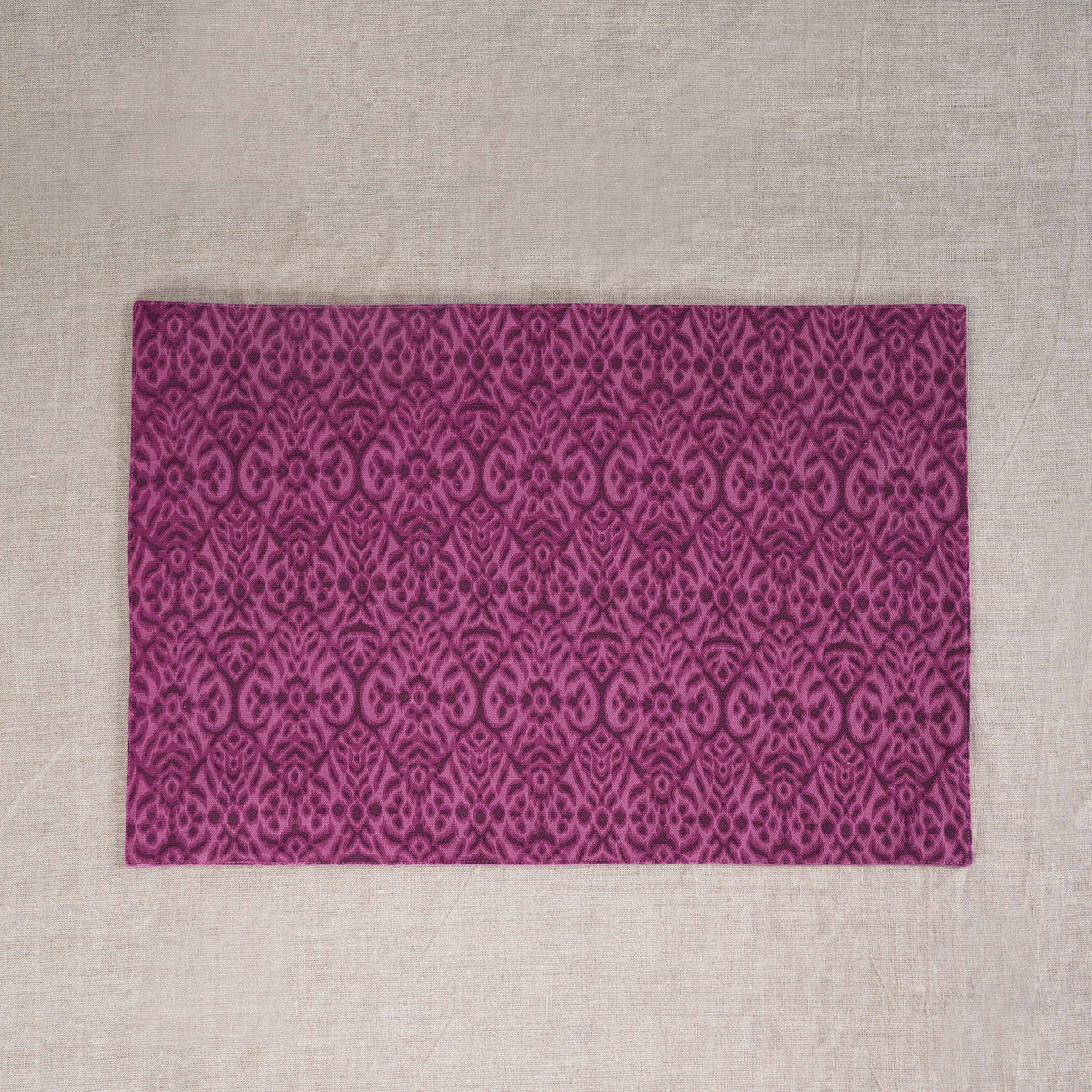 Ikat Print Plum Cotton Duck Placemats – Sets of 2, 4 & 6