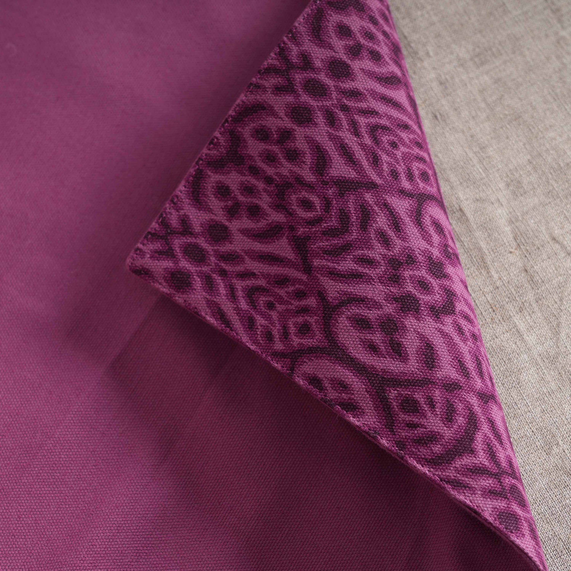 Ikat Plum Cotton Duck Placemats Elegant Sets 2-6