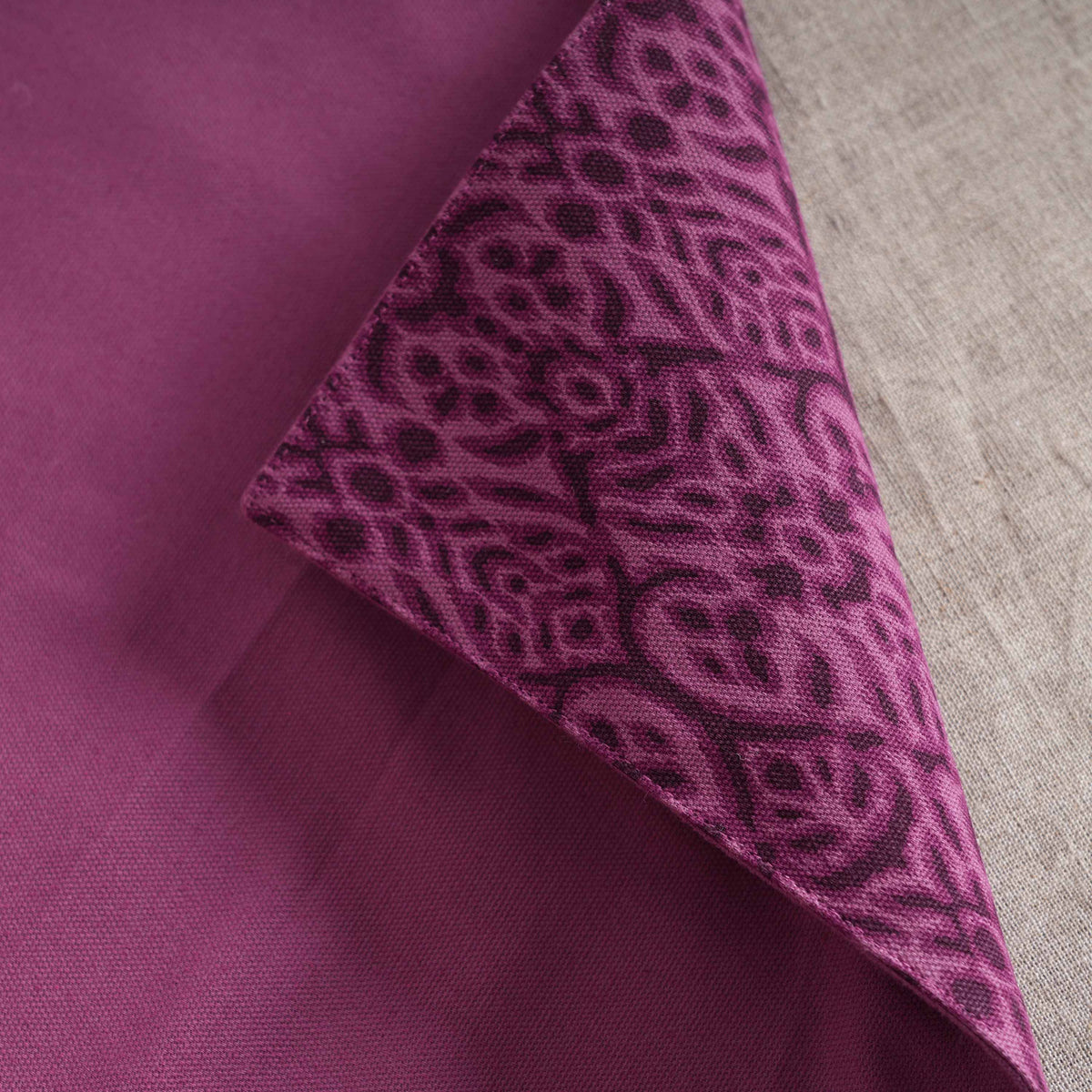 Ikat Print Plum Cotton Duck Placemats – Sets of 2, 4 & 6