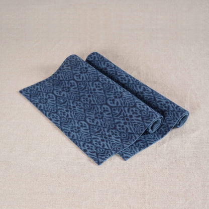 Ikat Print Indigo Blue Cotton Duck Placemats – Sets of 2, 4 & 6