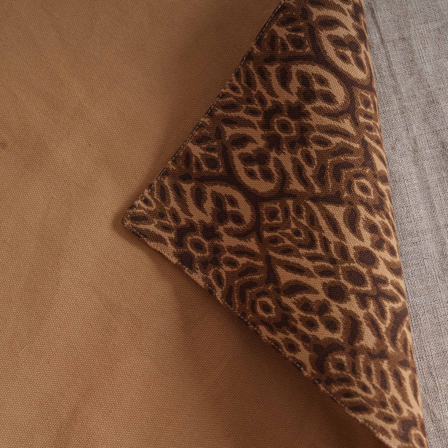 Ikat Beige Cotton Duck Placemats – Set of 2, 4, 6