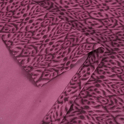 Vliving Plum Ikat Print Cotton Duck Tablecloth for Dining Tables