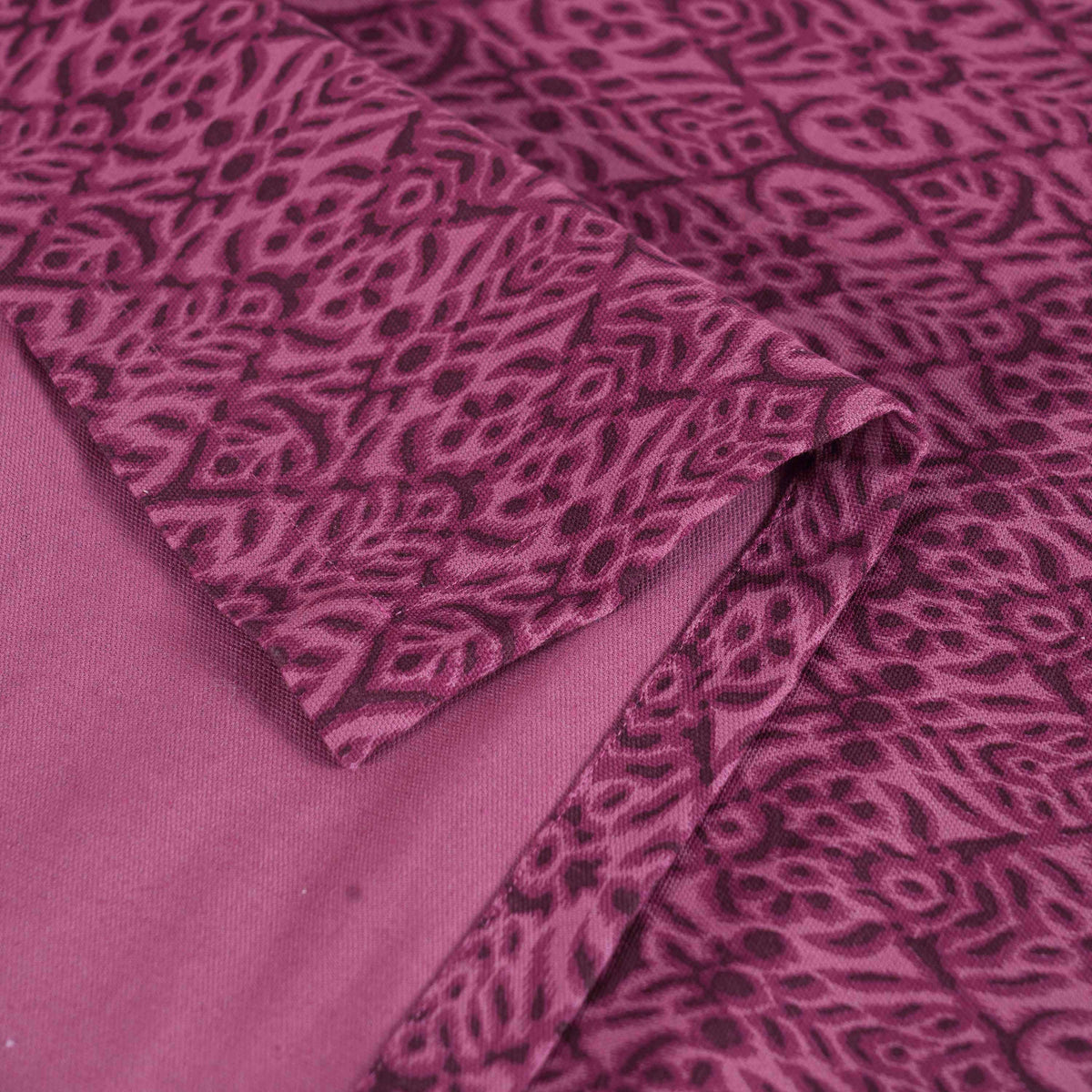 Ikat Print Plum Cotton Duck Tablecloth – Multiple Sizes
