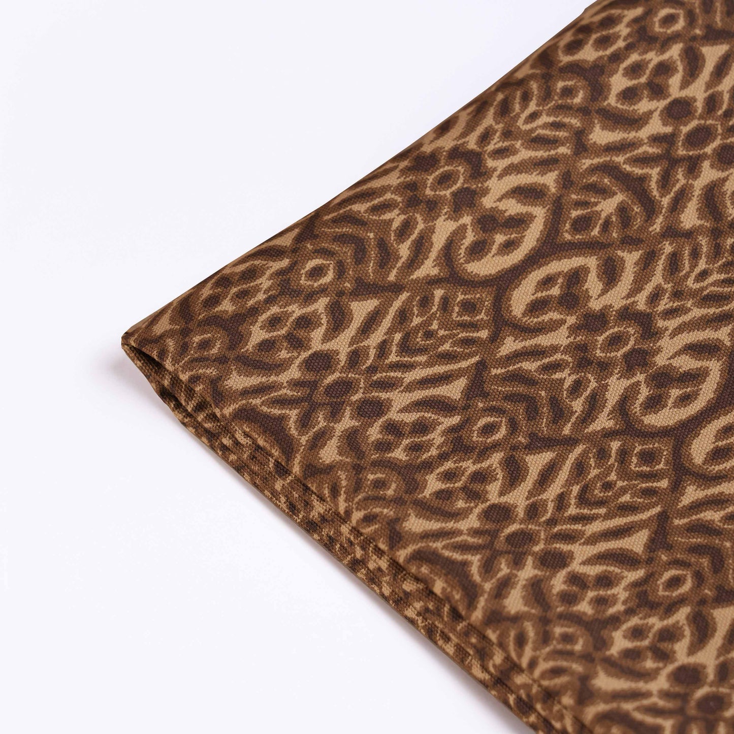 Beige Ikat Print Cotton Duck Tablecloth – Elegant Dining Linen