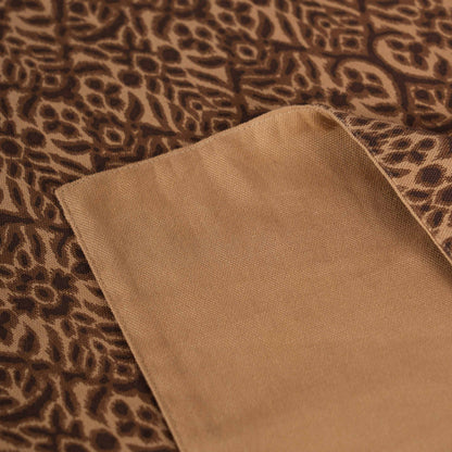 Beige Ikat Print Cotton Duck Table Runner – Reversible Elegance