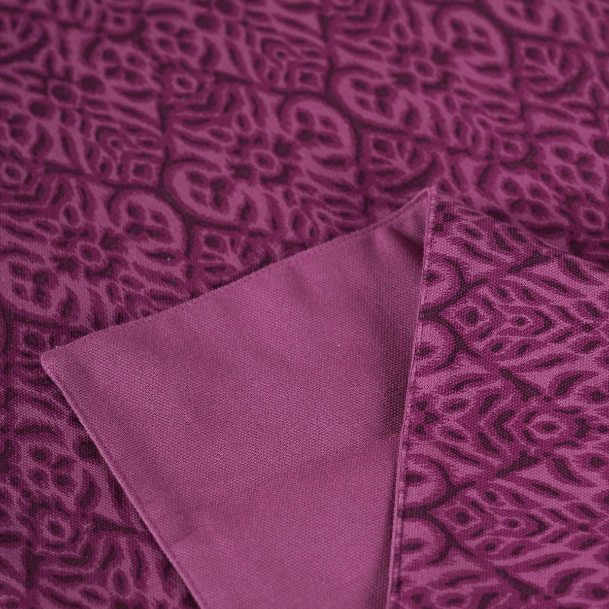 Ikat Print Plum Blue Cotton Duck Table Runner – Sizes available