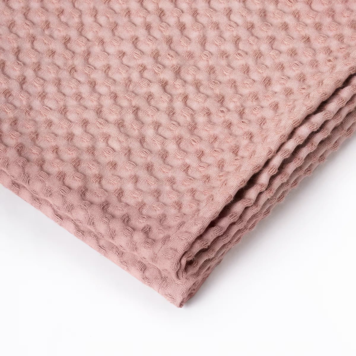 Old Rose colour waffle Throw blanket, 100% cotton, 50X60 inches