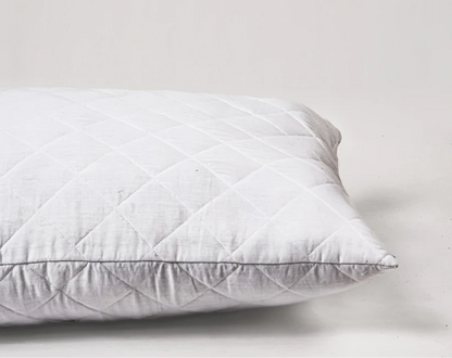 White quilted cotton Pillow protectors with zipper closure, all sizes available