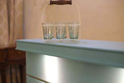 Kitchen cabinet with lights table top close up
