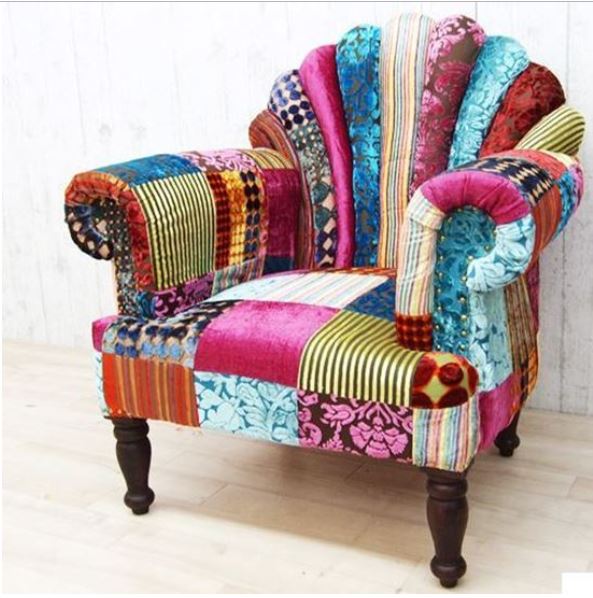 Peacock sofa single seater close up