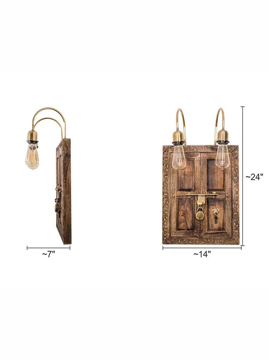 Window Aldrop 2 Light Wall Sconce dimensions