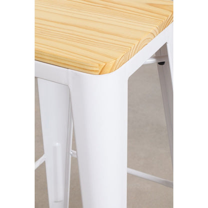 High Stool with Backrest