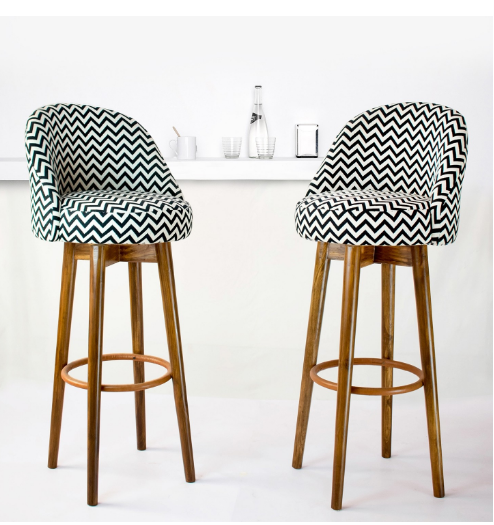 Striped Bar Stool