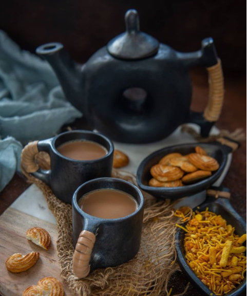 Longpi Black Pottery Tea-Set